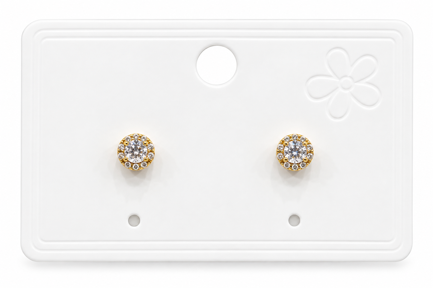 Aretes dama punto de luz dorado ✨