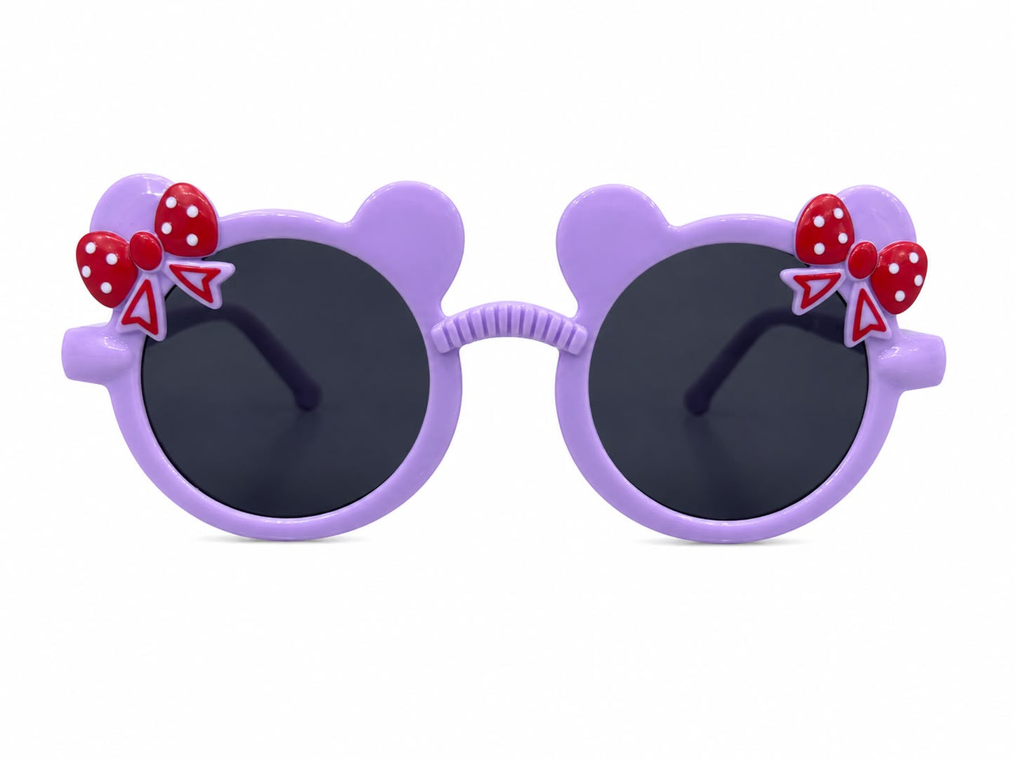 Lentes niña con moño morado