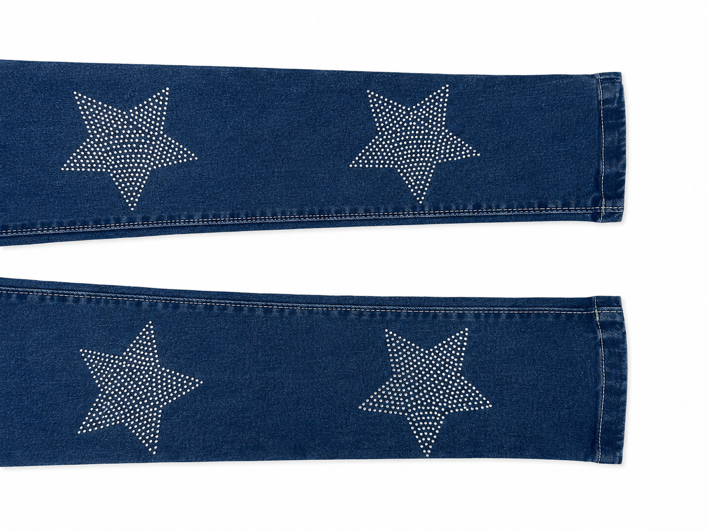 Pantalón niña mezclilla con estrellas de pedrería