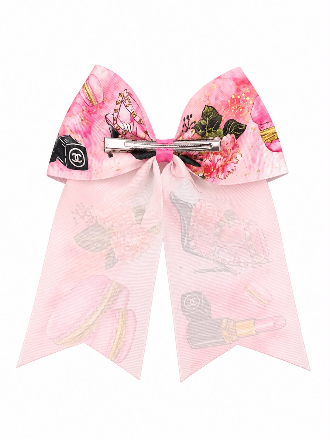 Moño niña rosa fashion con tirantes largos 🎀💄💕