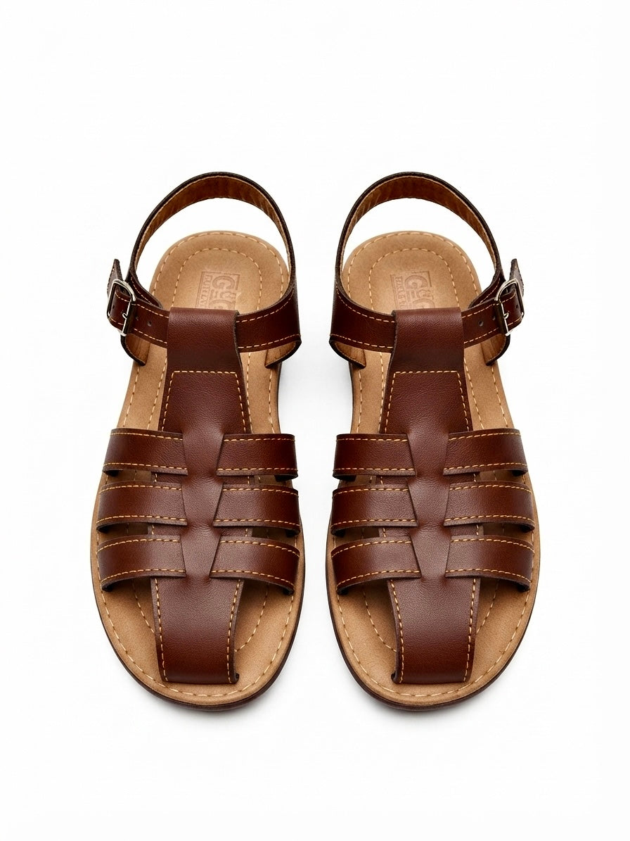 Huaraches niño OFERTA estilo clásico en color café