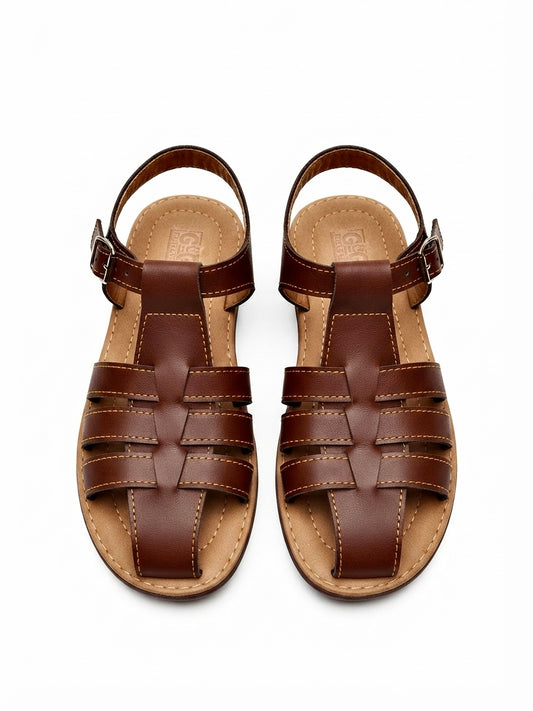 Huaraches niño OFERTA estilo clásico en color café