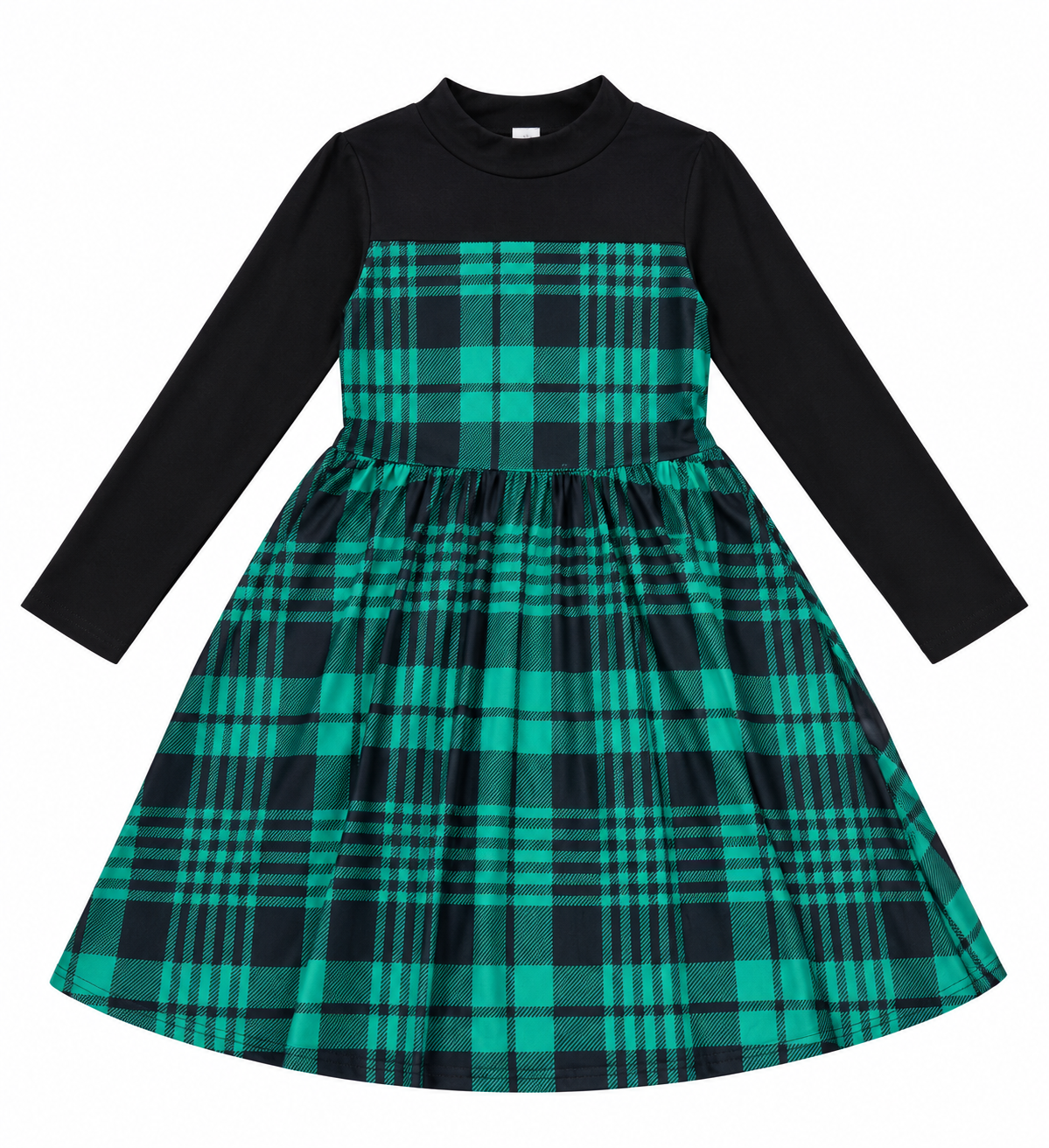 Vestido niña a cuadros verde y negro 💚🖤