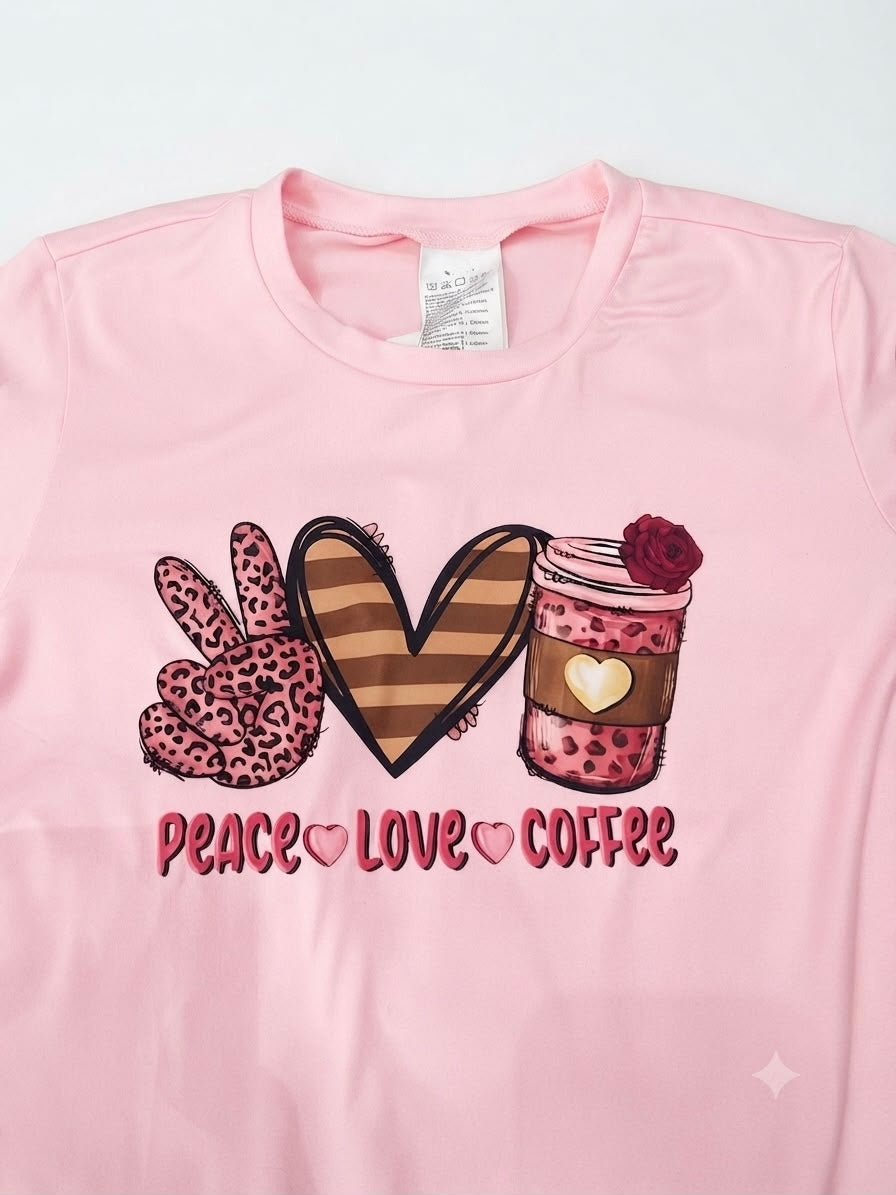 Blusa niña Peace Love Coffee
