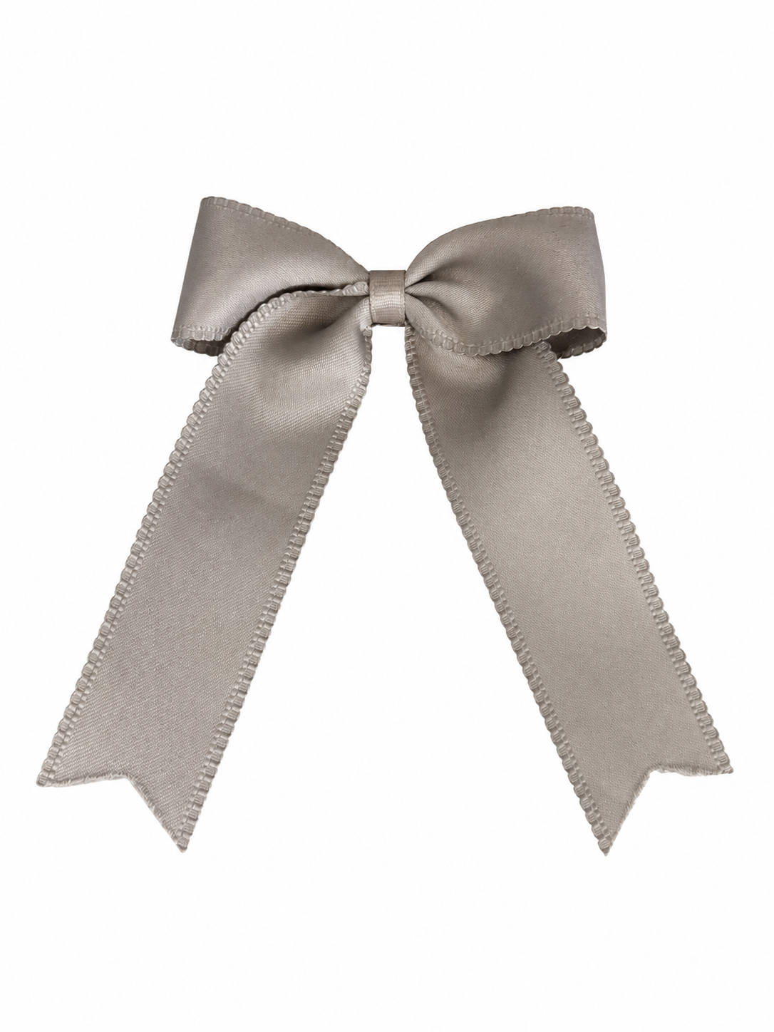 Moño para niña gris con tiras largas