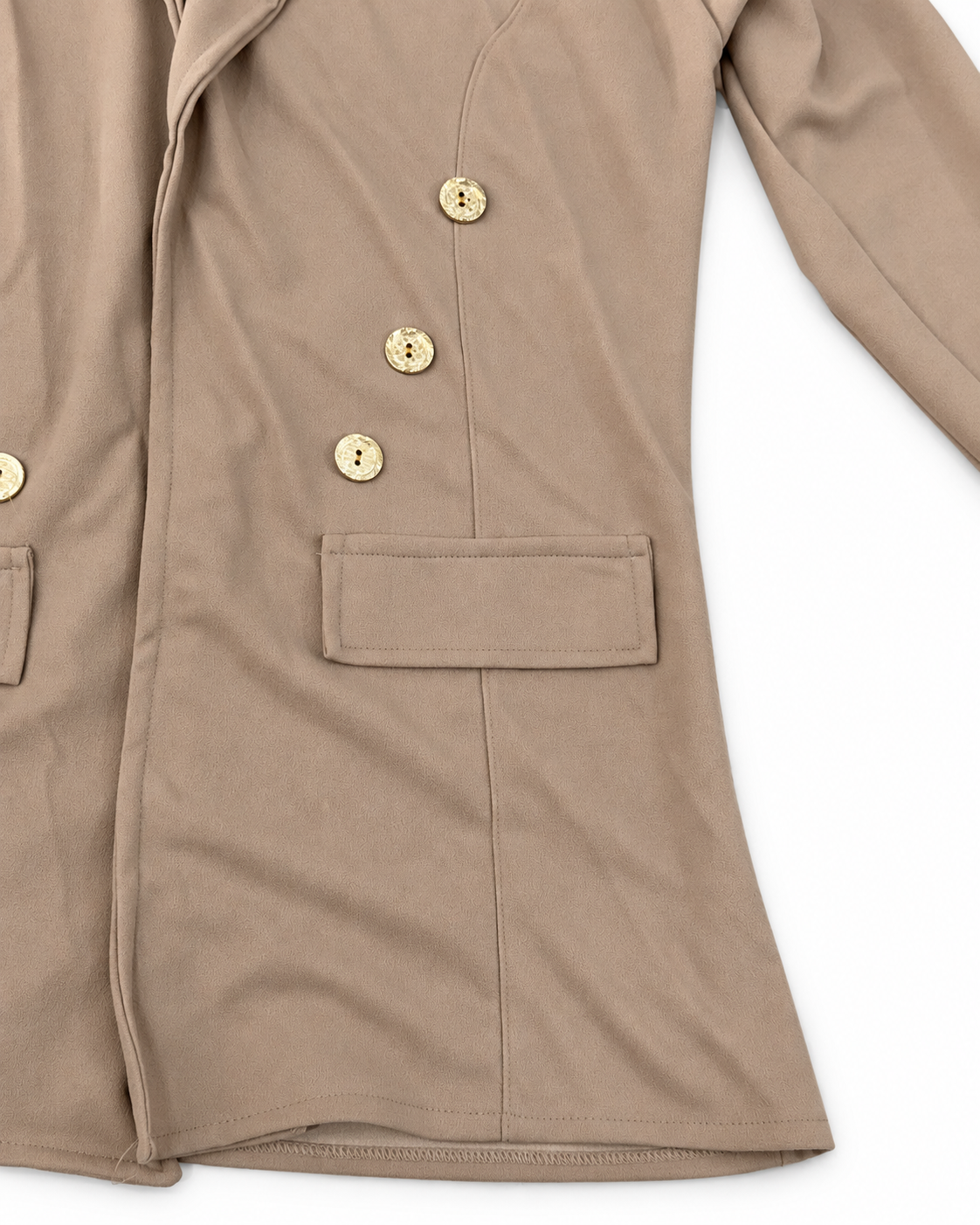 Blazer Dama Largo con Botones Dorados