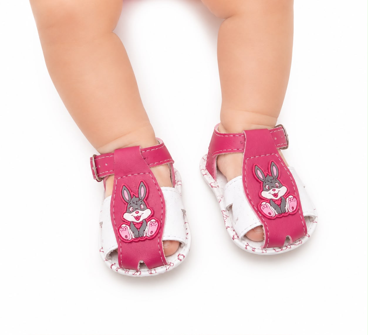 Huaraches niña OFERTA con conejito rosa