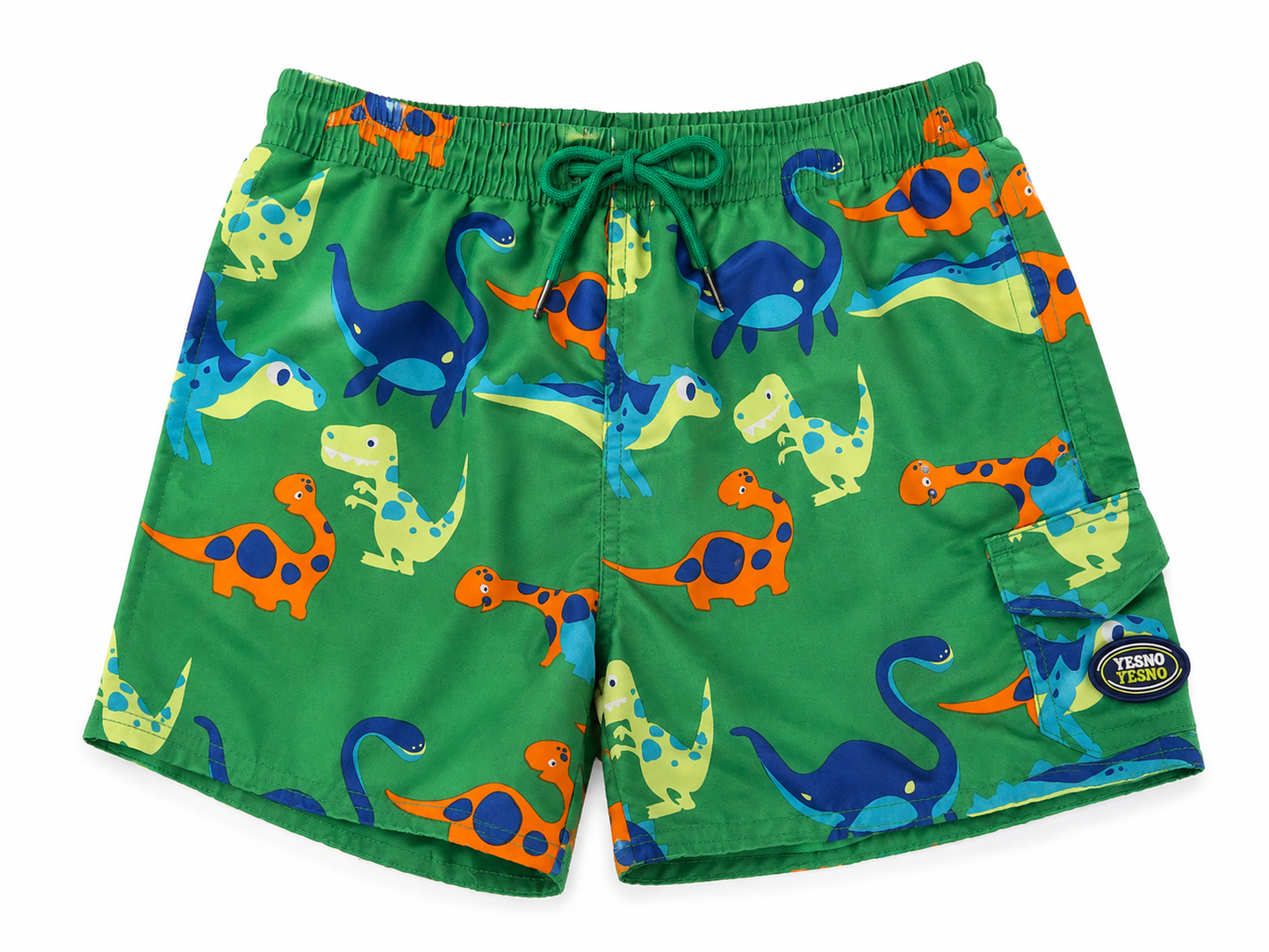Short niño tipo playero con estampado de dinosaurios 🦕💚