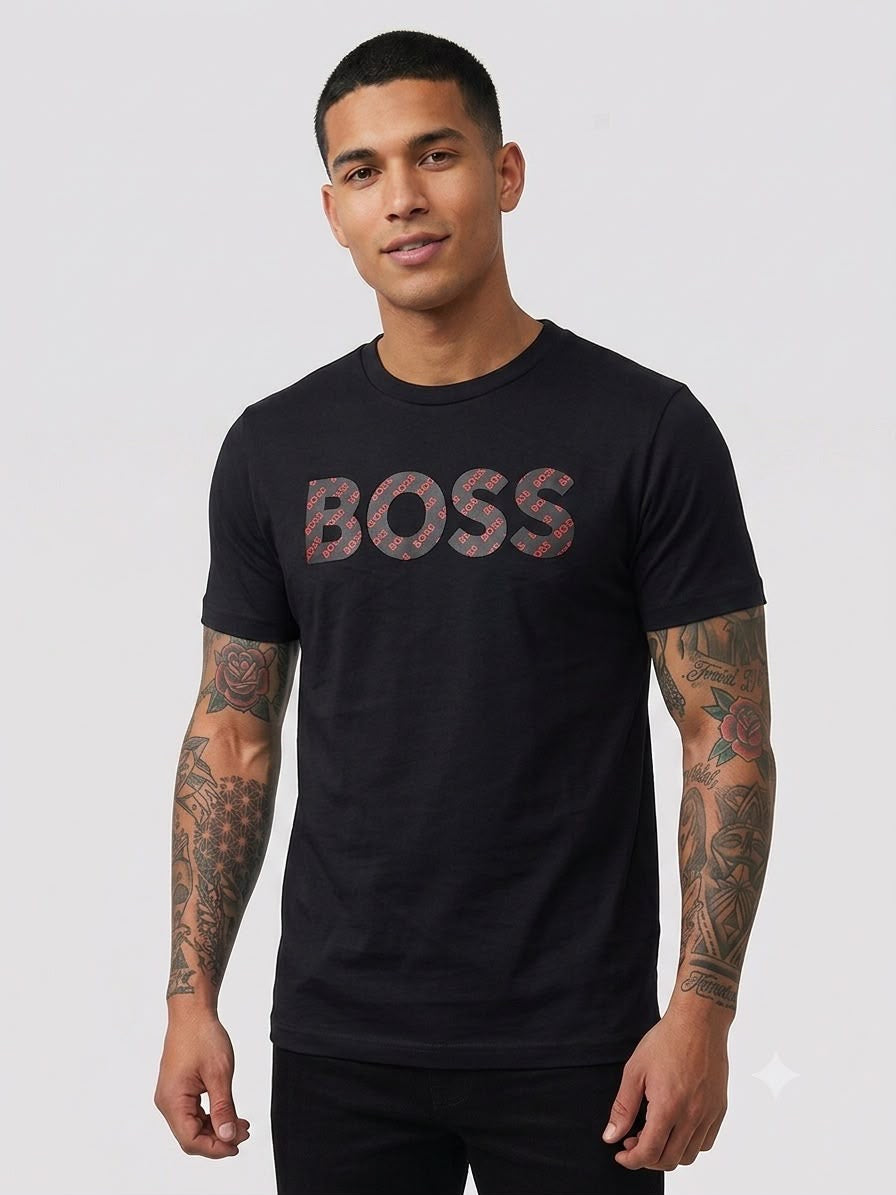 Playera caballero negra cuello redondo  B@SS