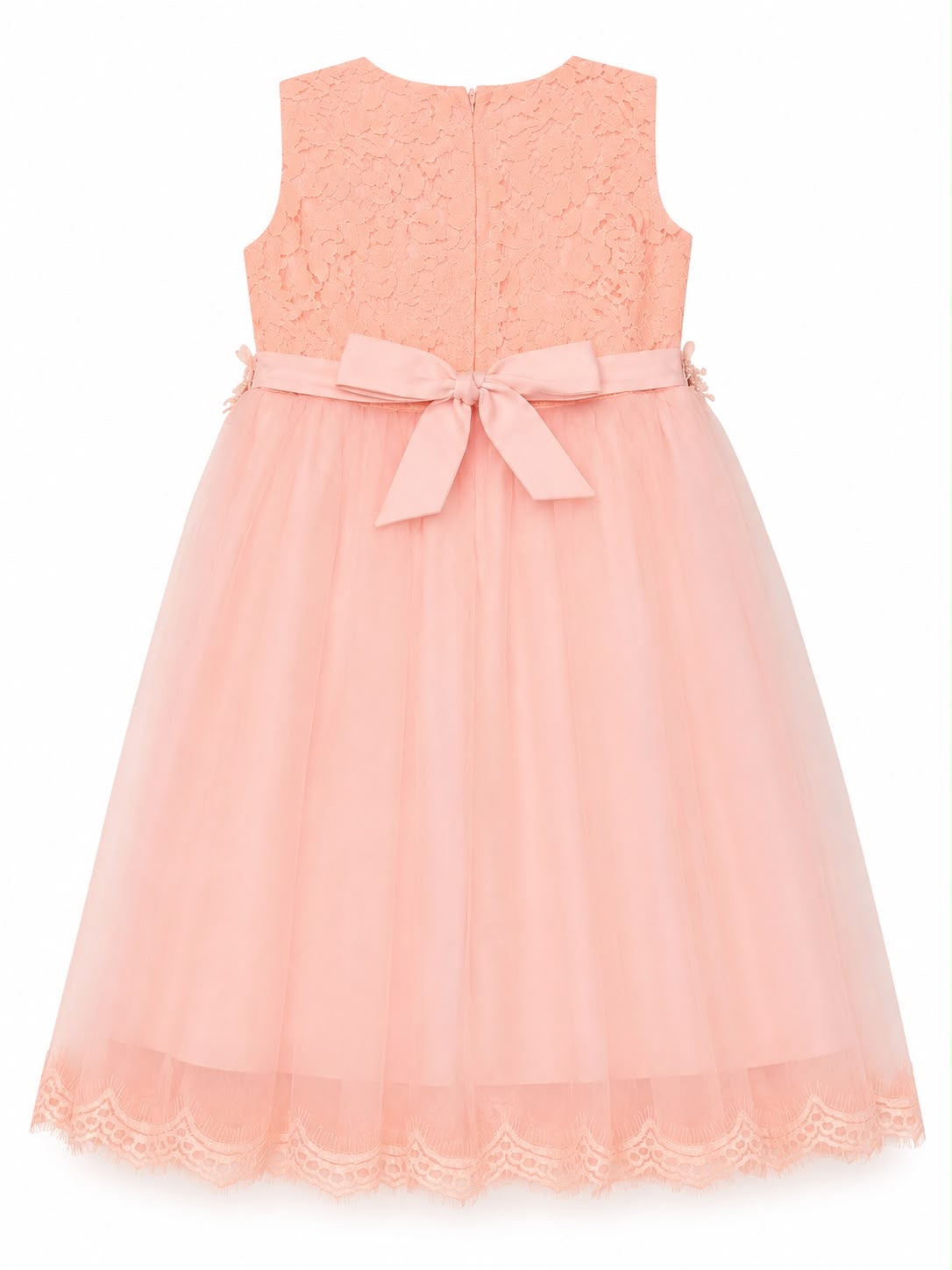 Vestido niña de fiesta con flores y tul