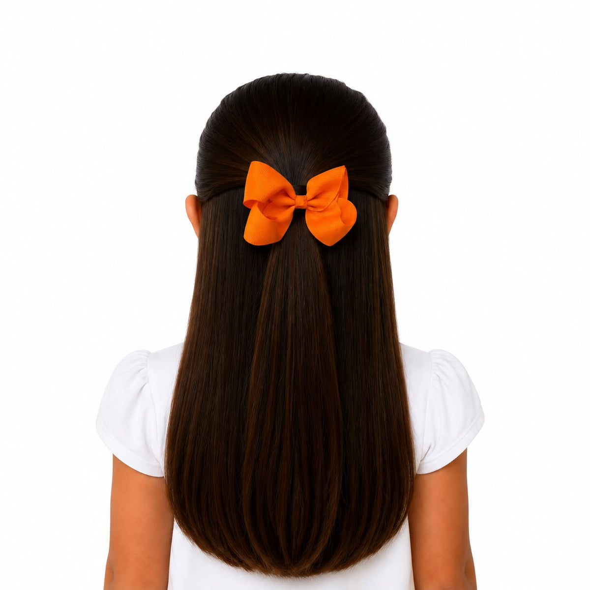 Moño niña naranja intenso