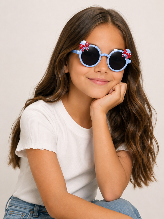 Lentes niña con diseño de orejitas y moños