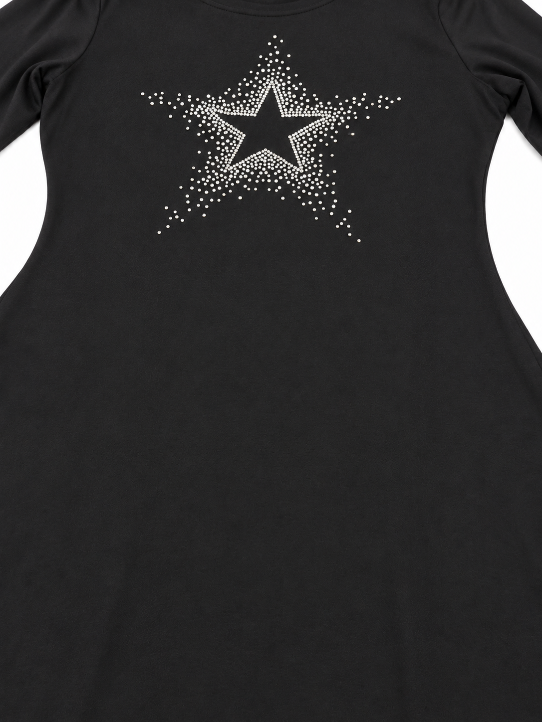 Vestido niña negro con estrella de pedrería ⭐🖤
