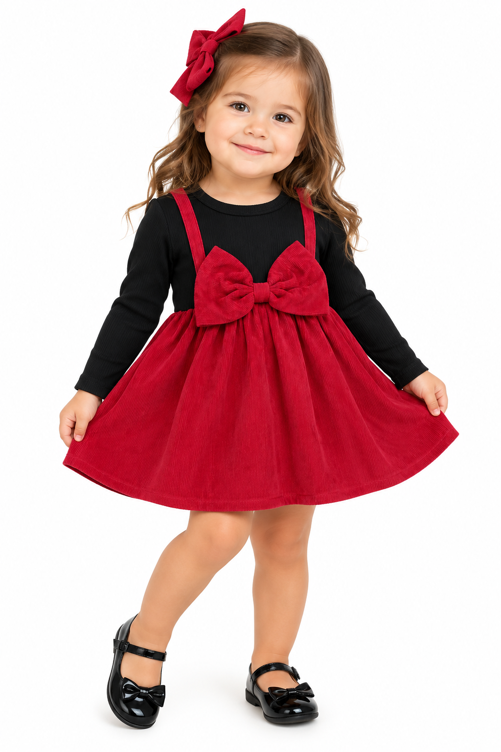 Vestido niña con moño