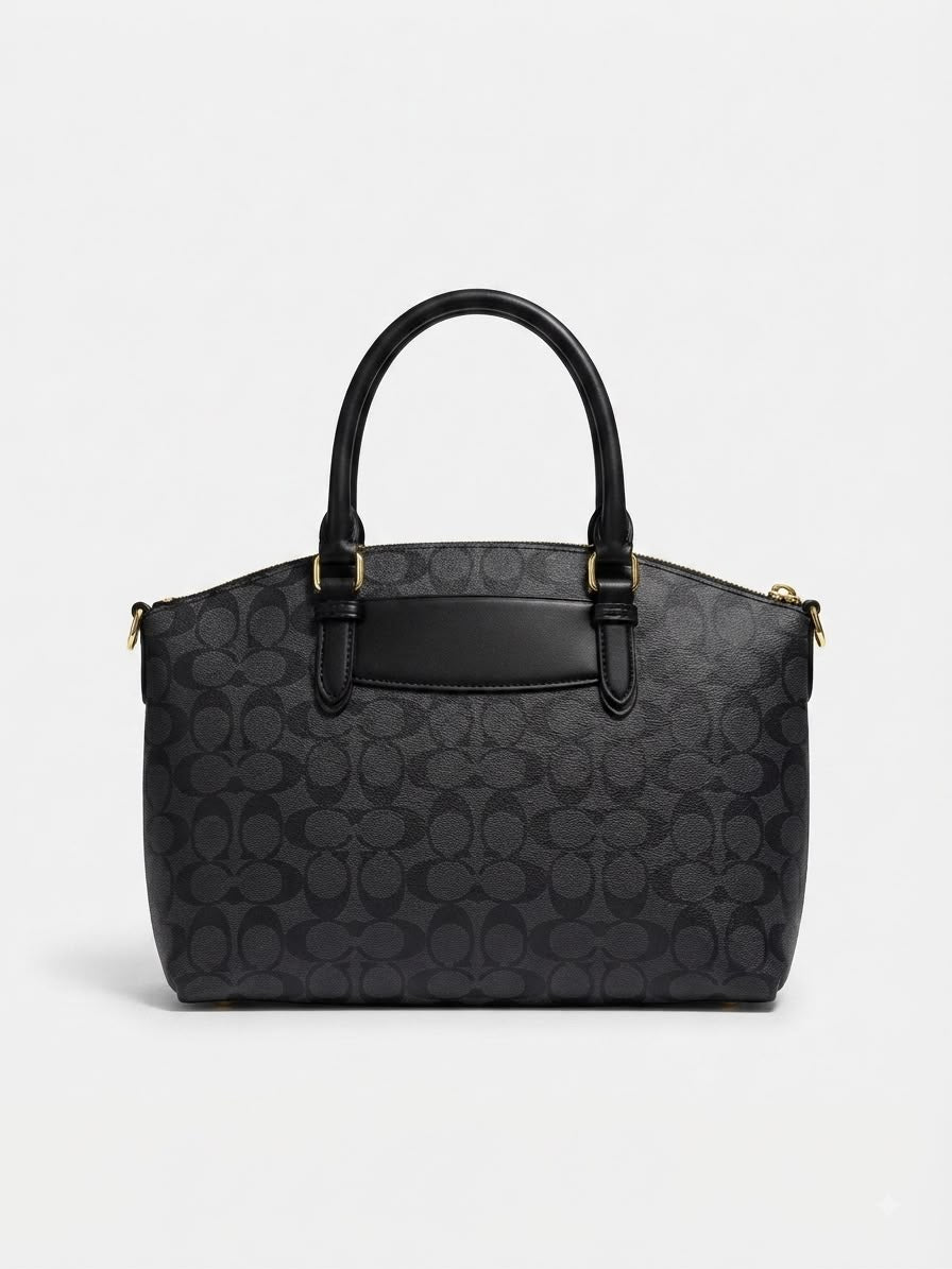 Bolso Dama Estilo Clásico Monograma Negro con Asa Deportiva