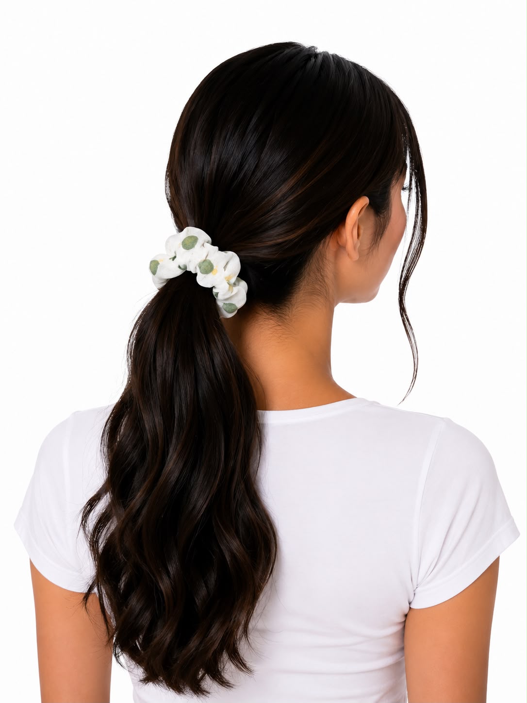 Liga cabello accesorio con puntos verdes