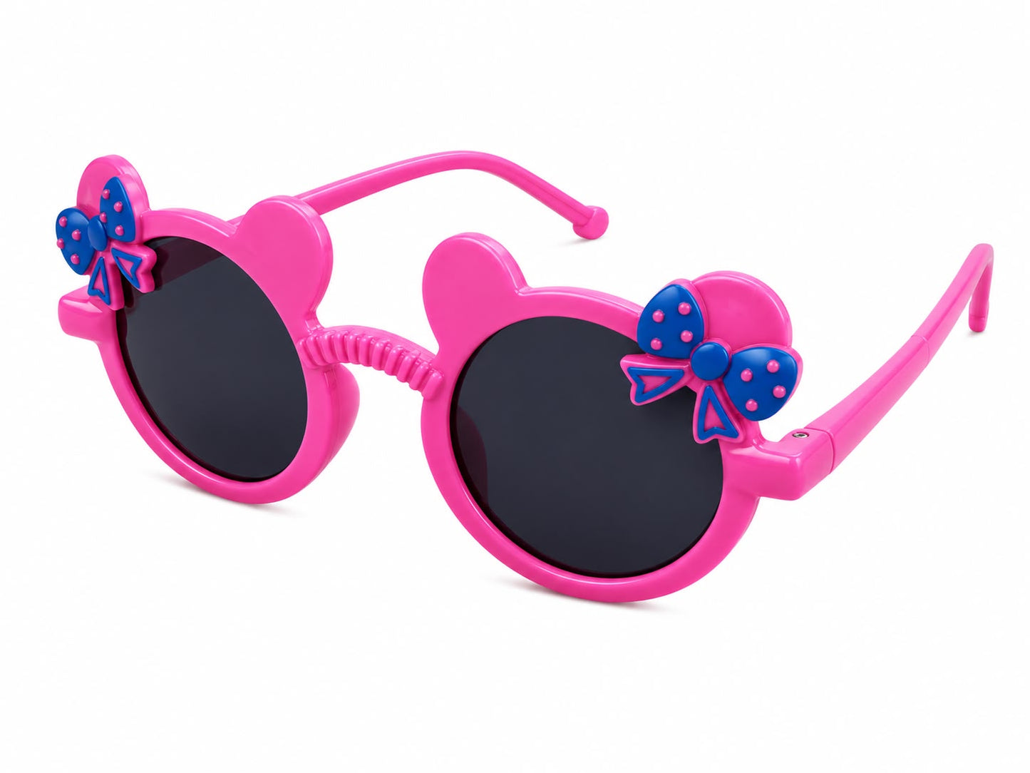 Lentes niña con moño rosa