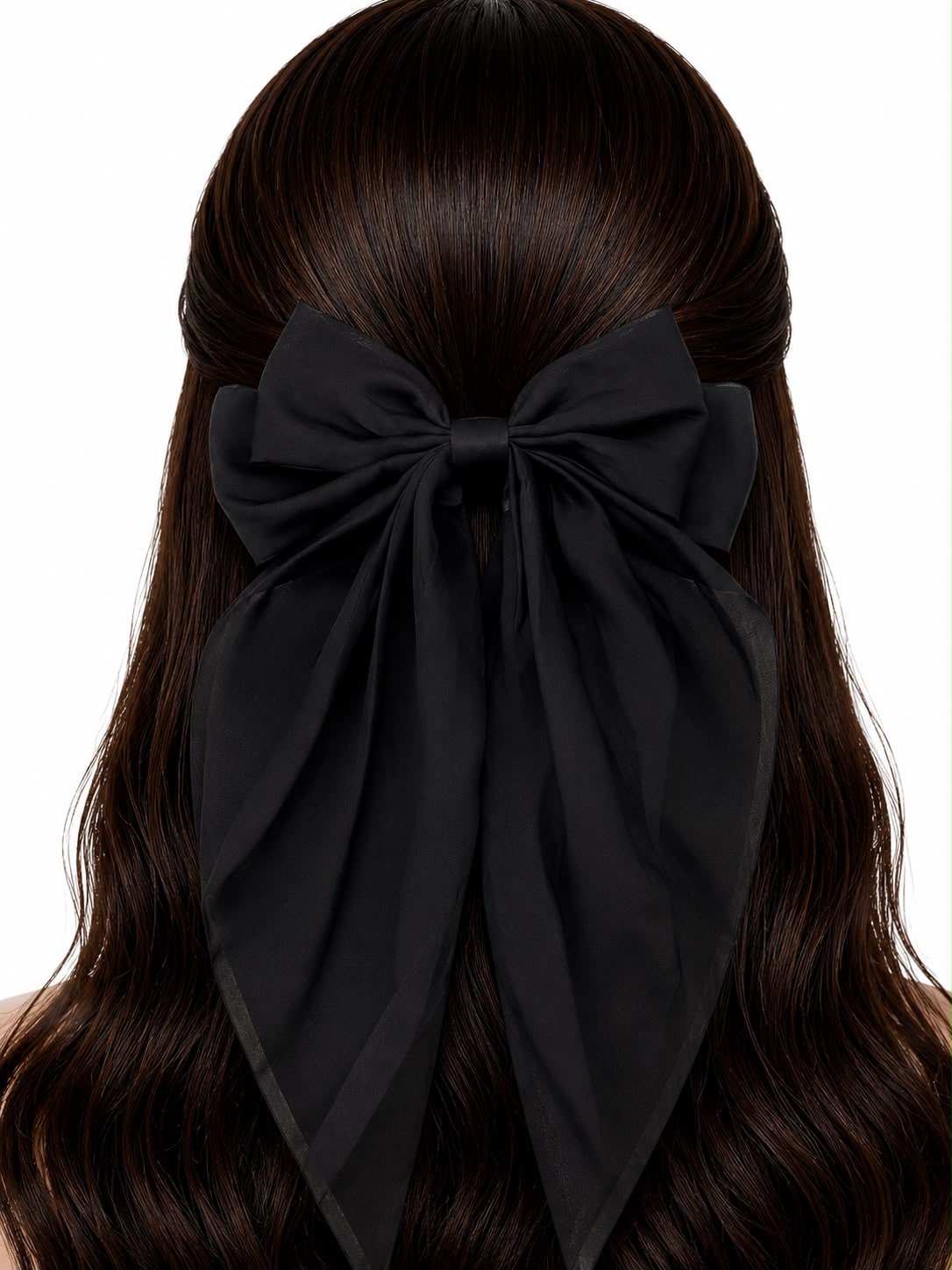 Moño niña negro elegante con tirantes largos 🎀🖤