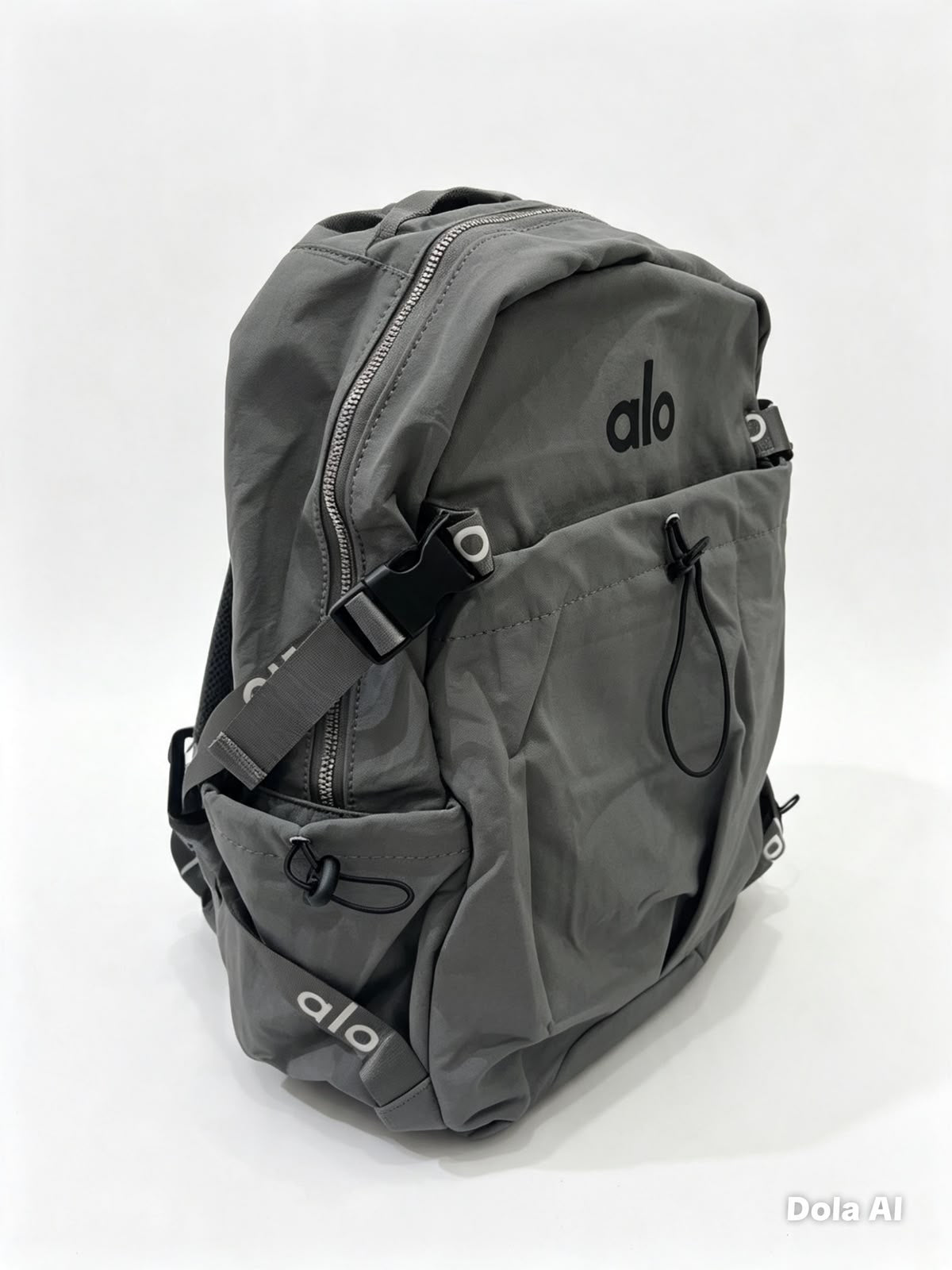 Mochila juvenil gris premium con diseño deportivo
