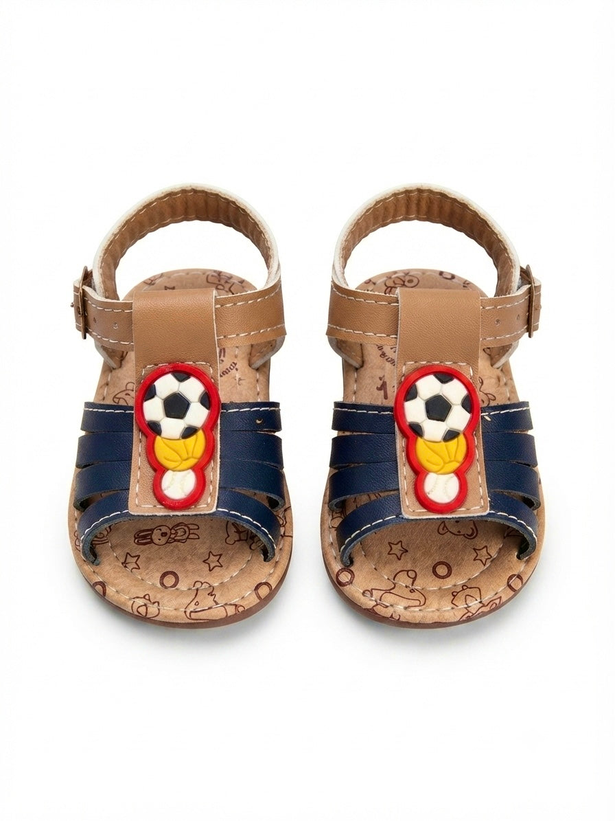 Huaraches niño OFERTA con diseño deportivo de balón
