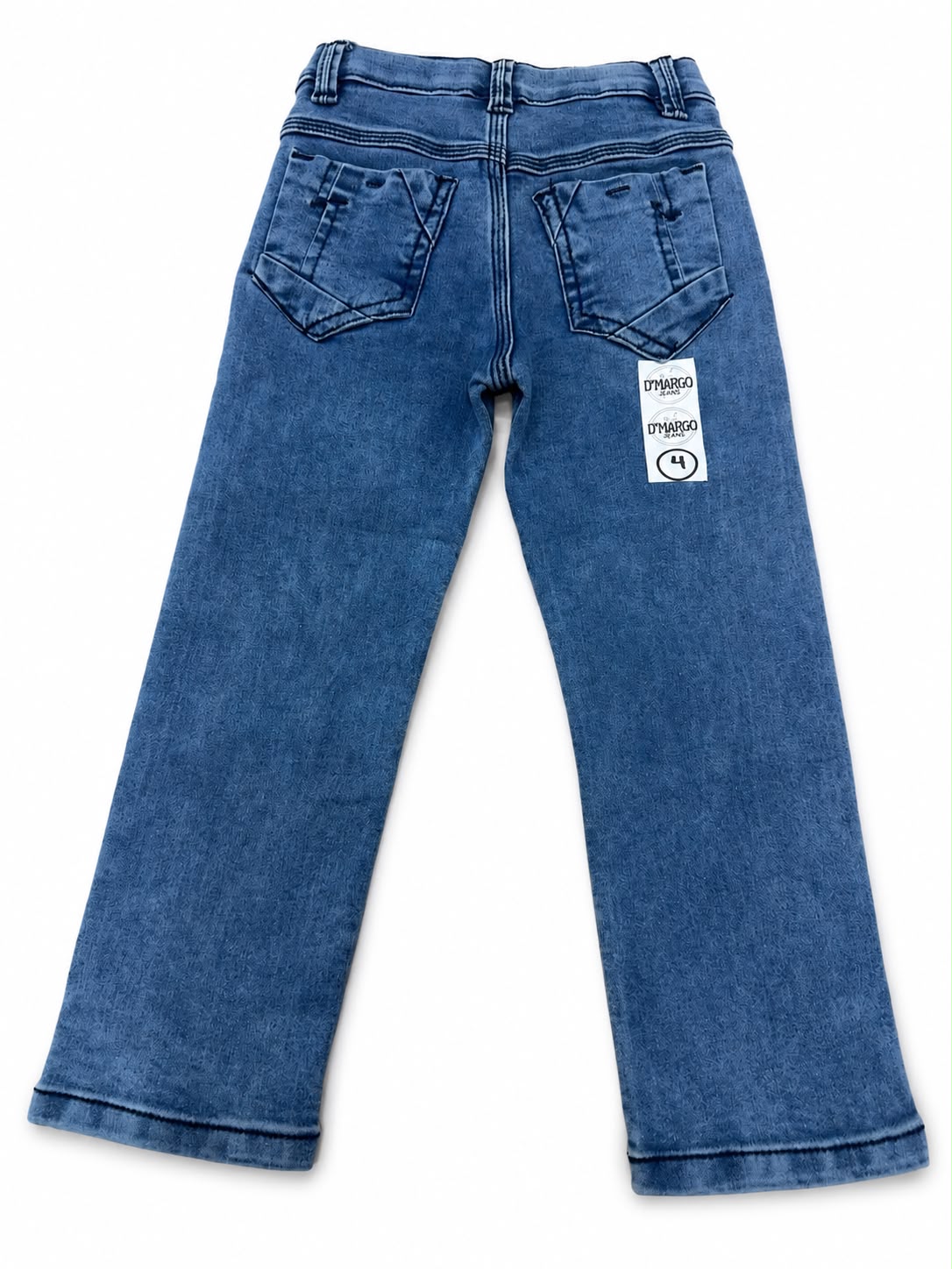Pantalón niño mezclilla azul con detalles desgastados