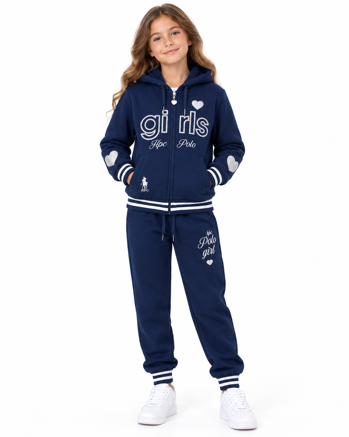 💙 Set niña azul marino con detalles brillantes