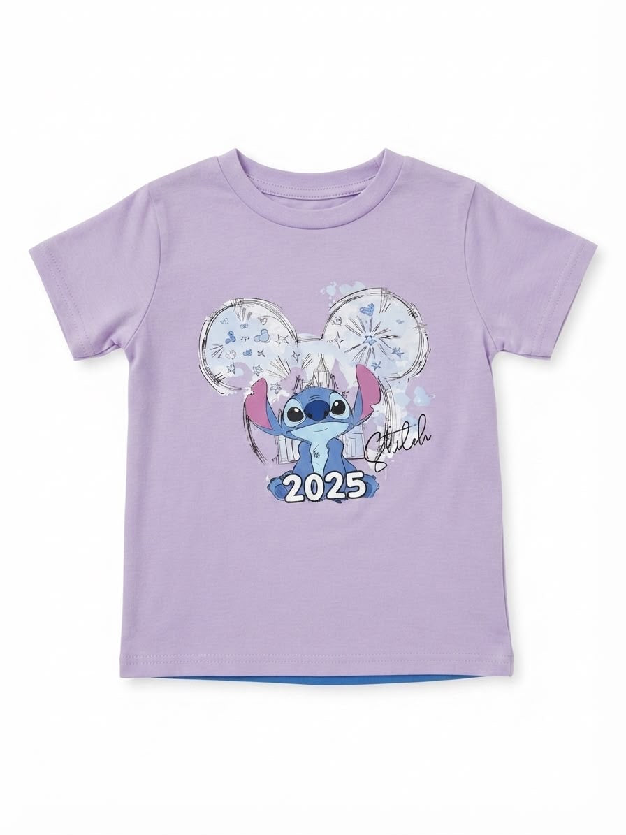 Blusa niña lila con estampado de personaje tierno y bonita