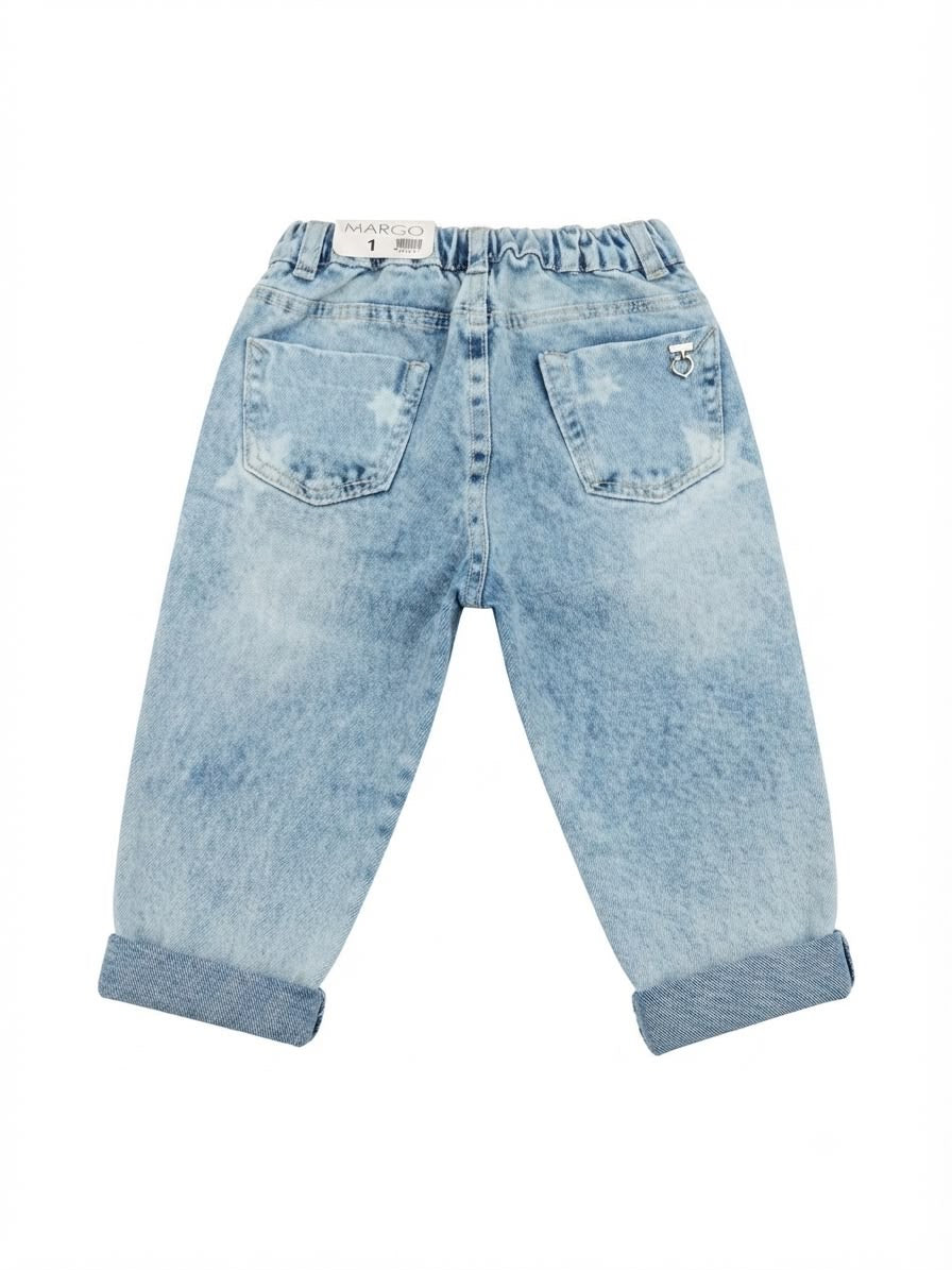 Pantalón Infantil de mezclilla Mom estrellas