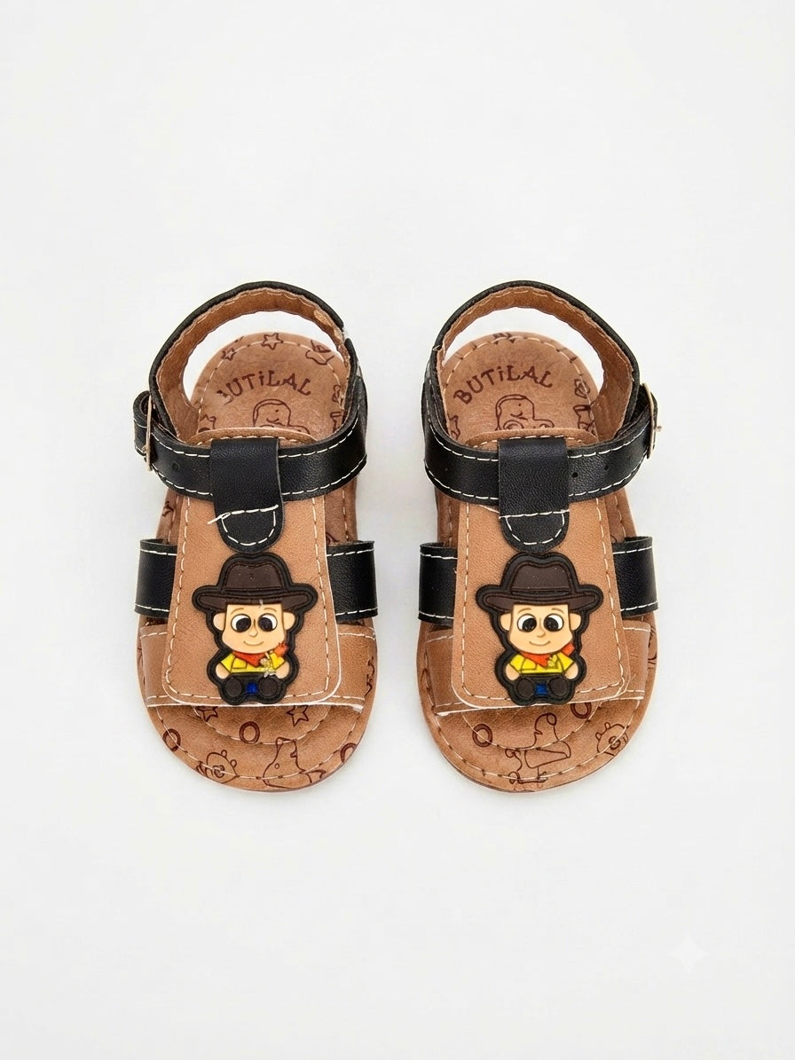Huaraches niño OFERTA – café con diseño vaquero 🤠🤎