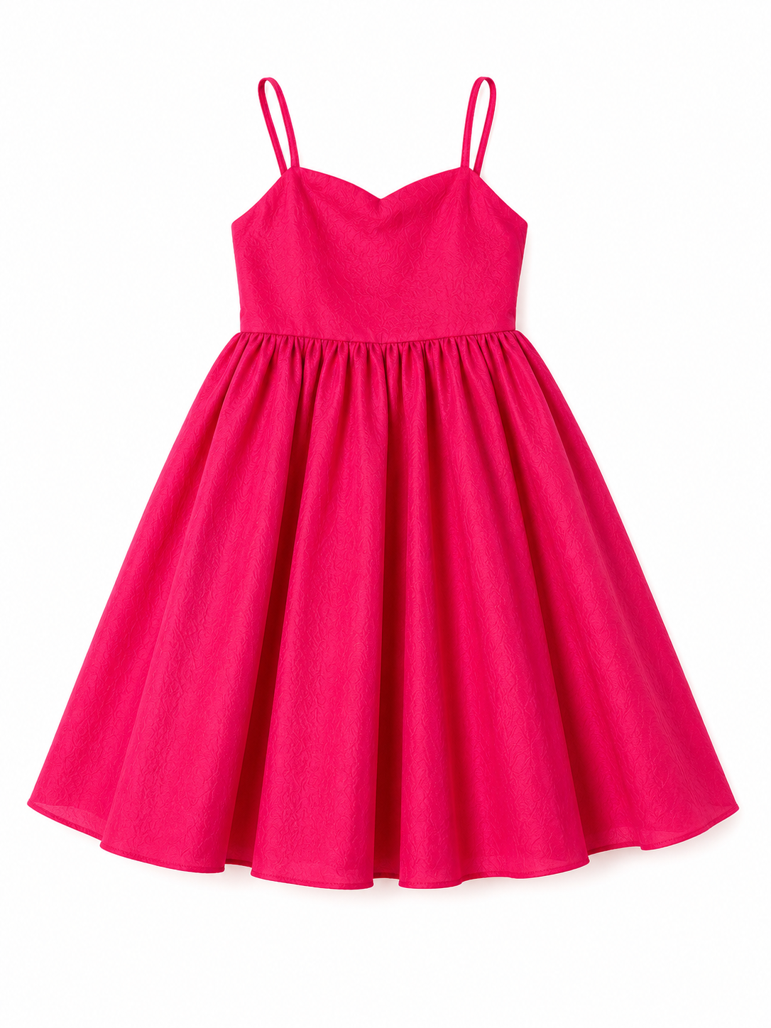 Vestido niña fucsia de tela ligera