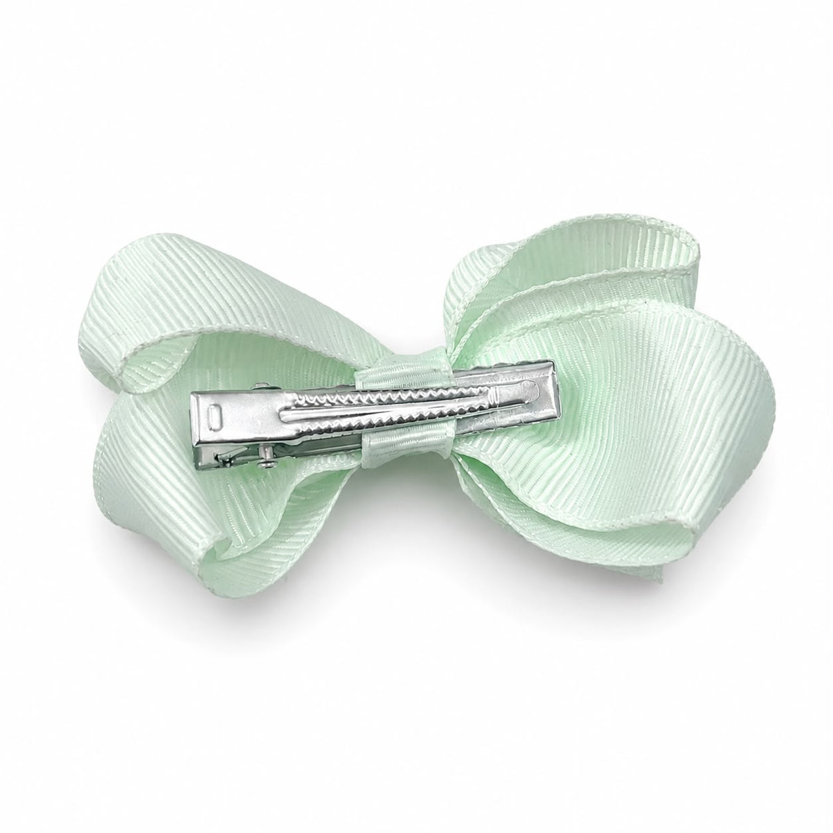 Moño chico niña verde menta con diseño de lazadas 🎀🌿