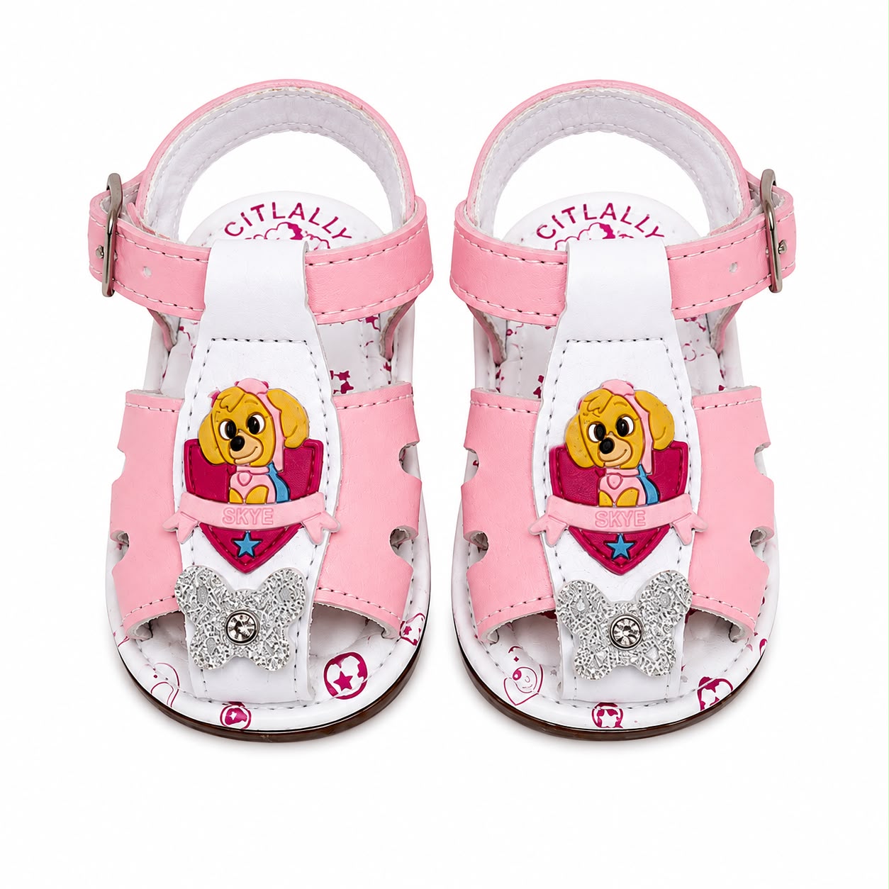 Huaraches niña OFERTA con perrita aventurera decorativa