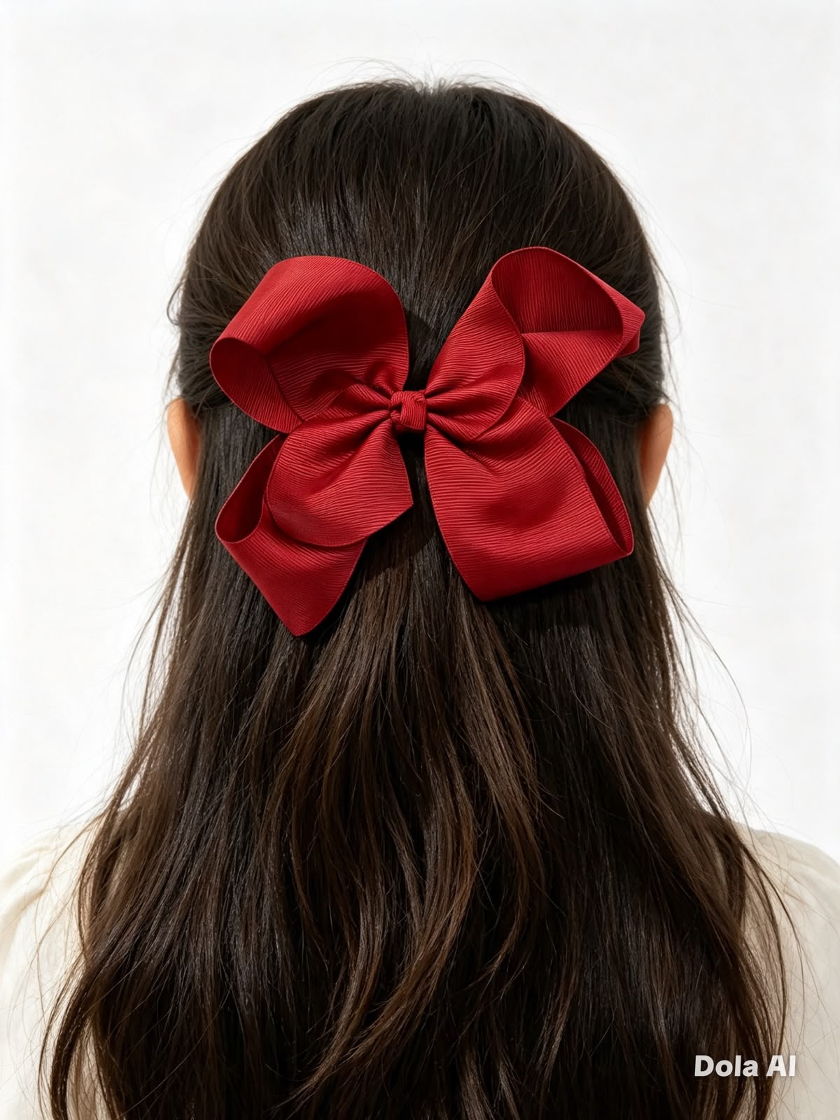 Moño niña rojo clásico grande de cinta 🎀❤️