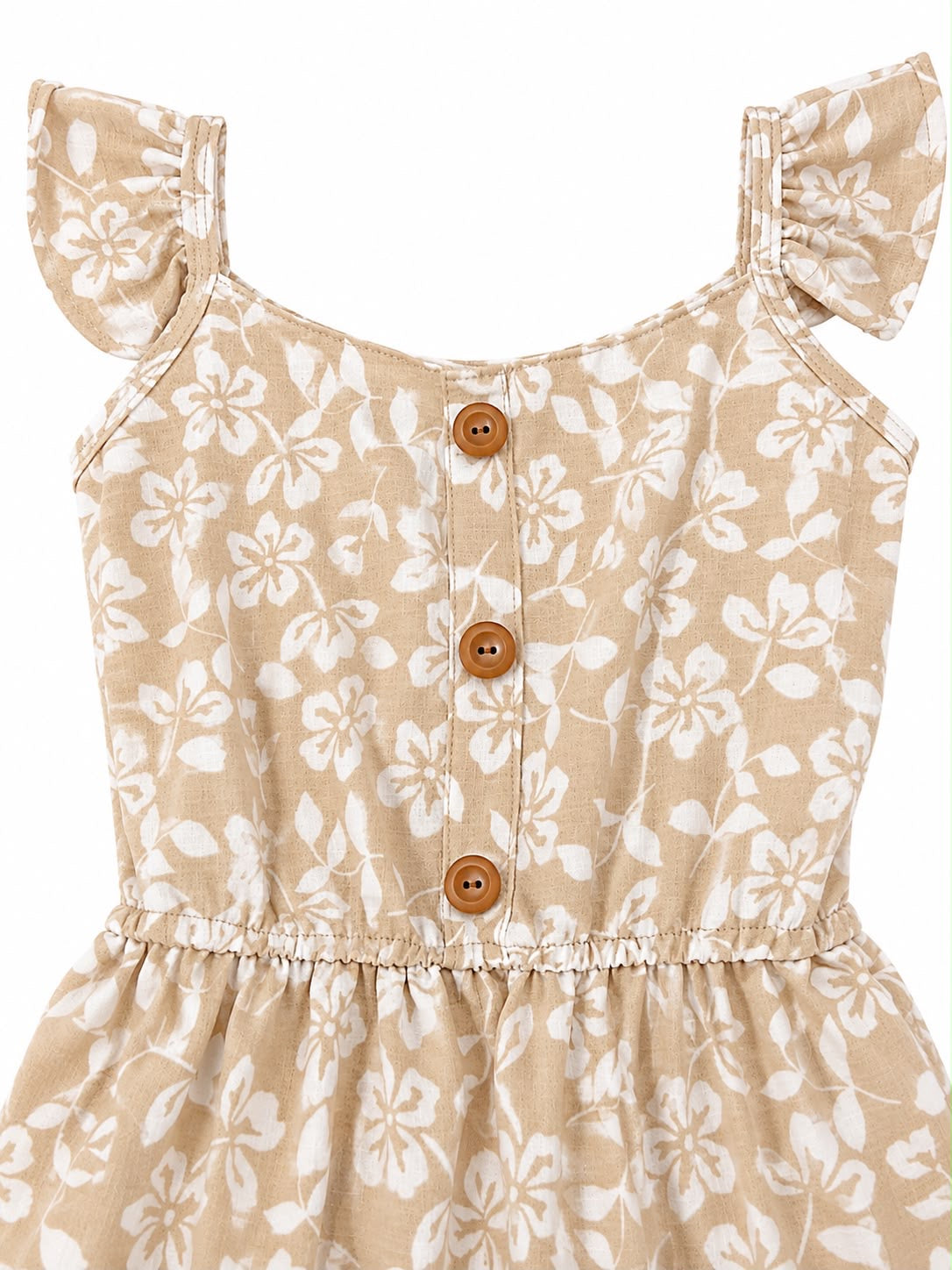 Vestido niña estampado floral con botones