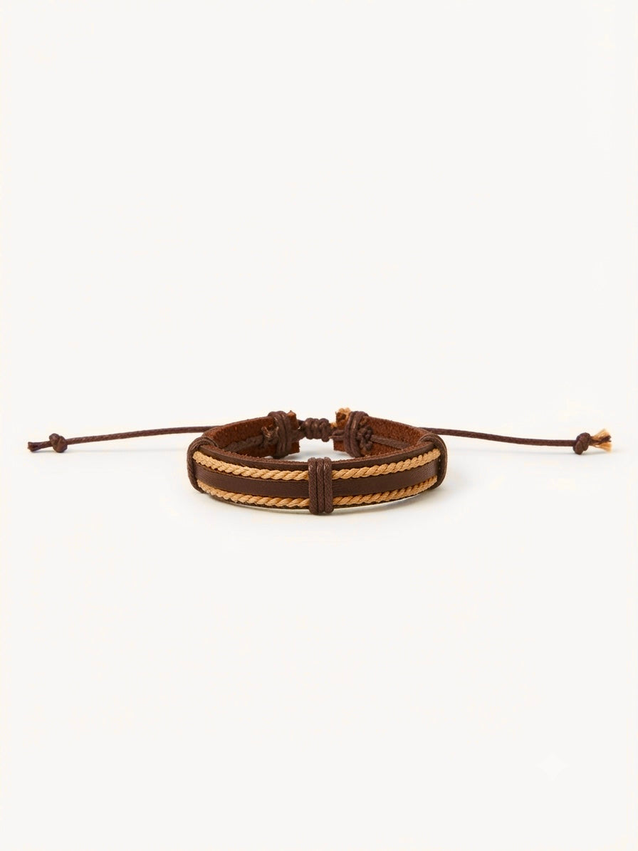 Pulsera caballero ajustable estilo casual 🤎