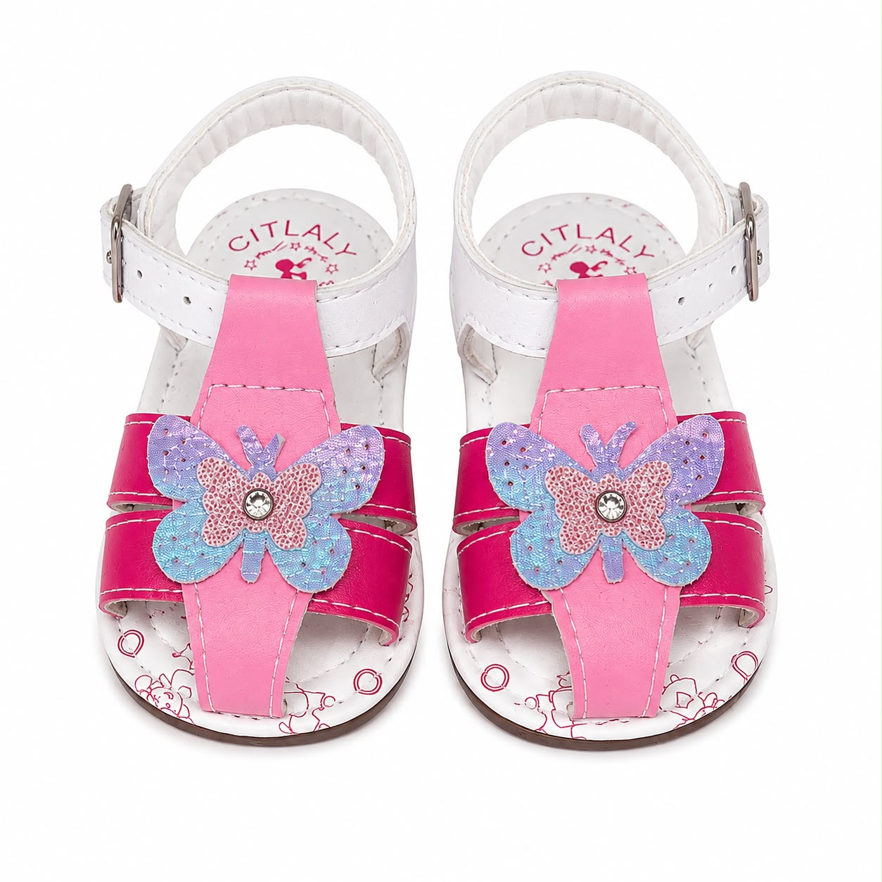 Huaraches niña OFERTA con mariposa decorativa