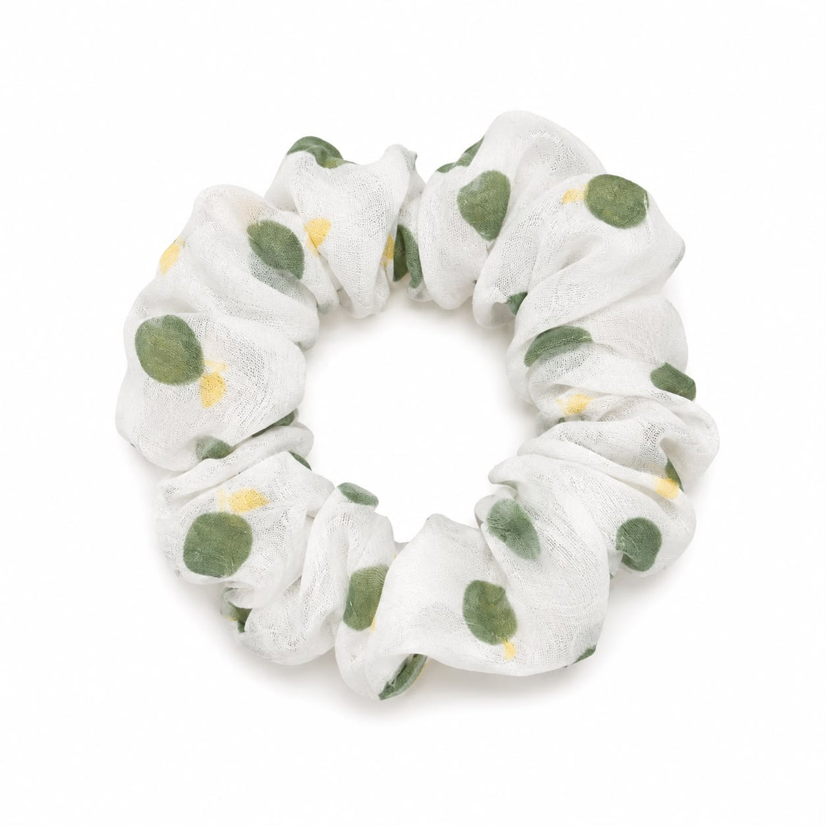 Liga cabello accesorio con puntos verdes