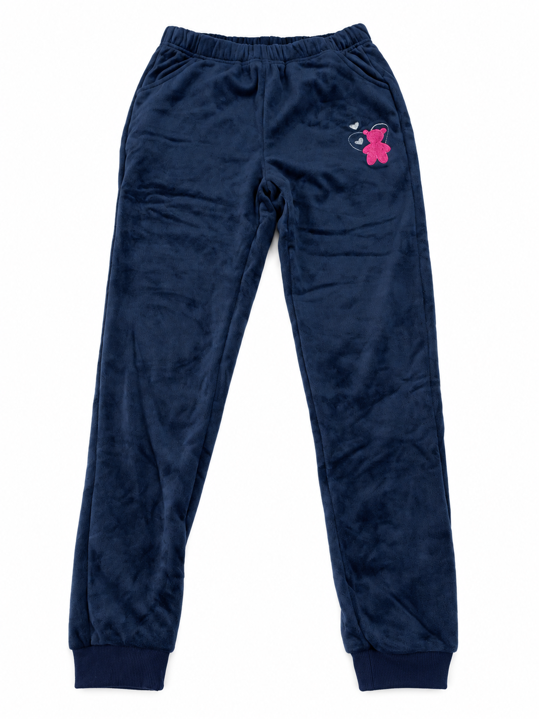 Set niña- Azul afelpado con osito