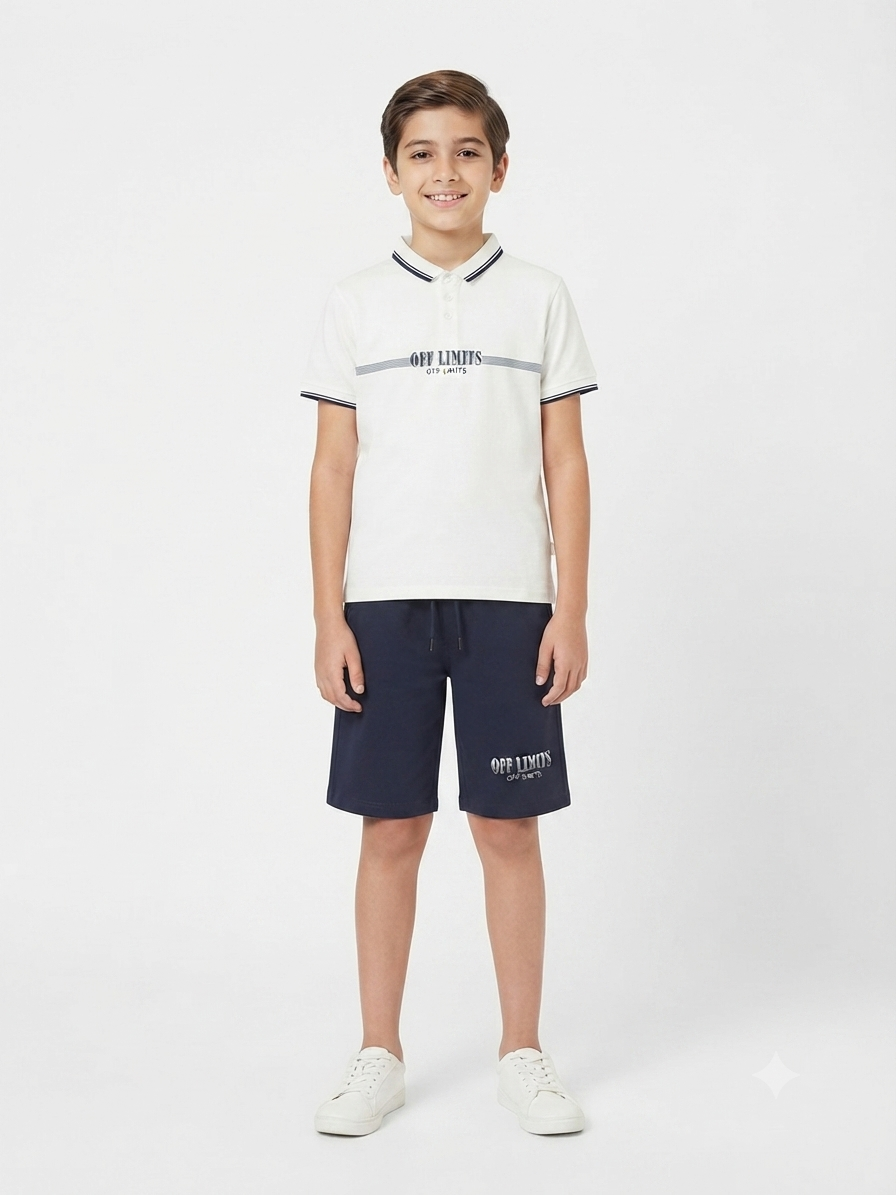 Set niño tipo polo con short casual Off Limits