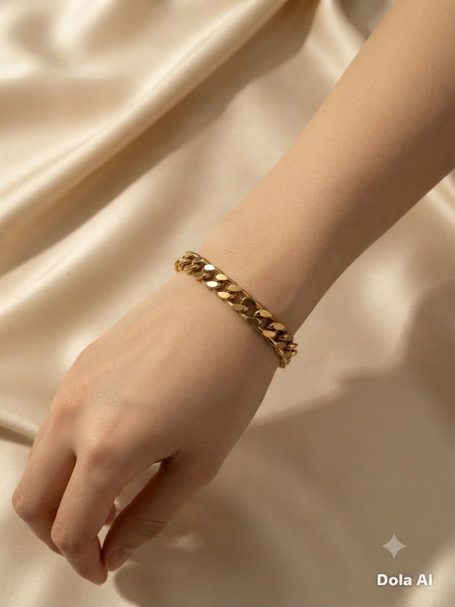 Pulsera Dama eslabones dorados linda