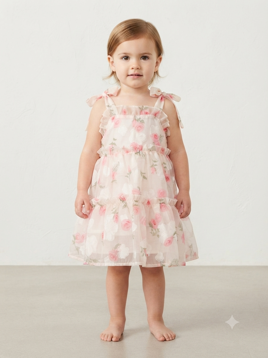 🌸 Vestido Floral Romántico para Bebé 🌸 NIÑA MESES