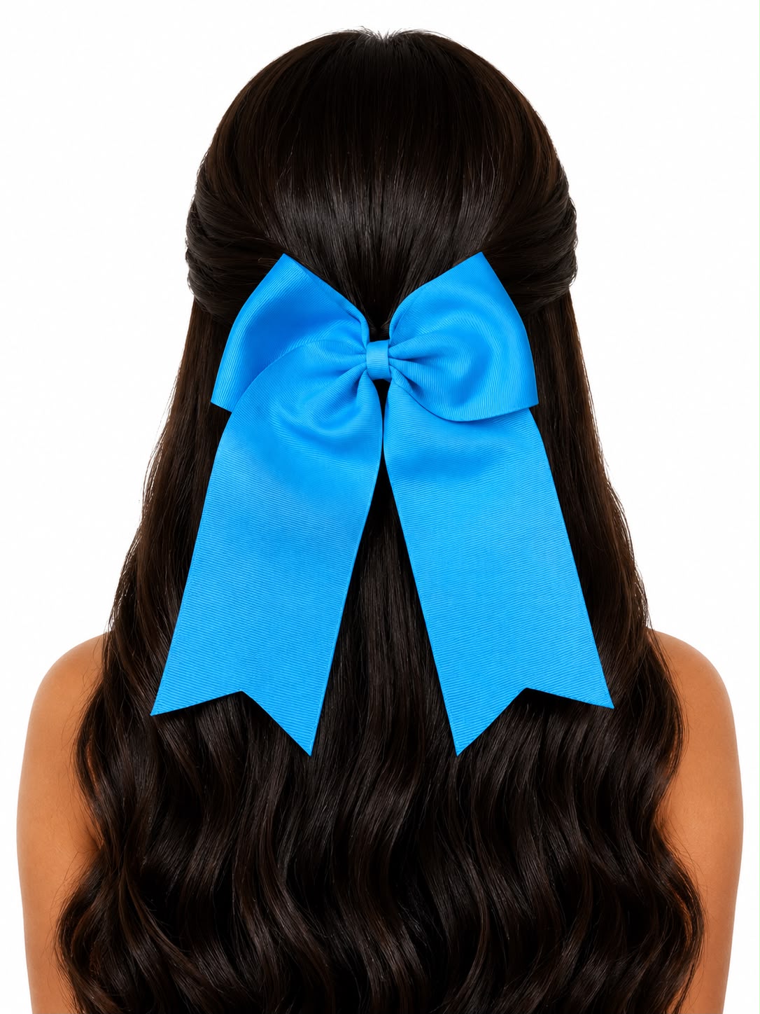 Moño niña azul turquesa con tirantes largos 🎀🩵