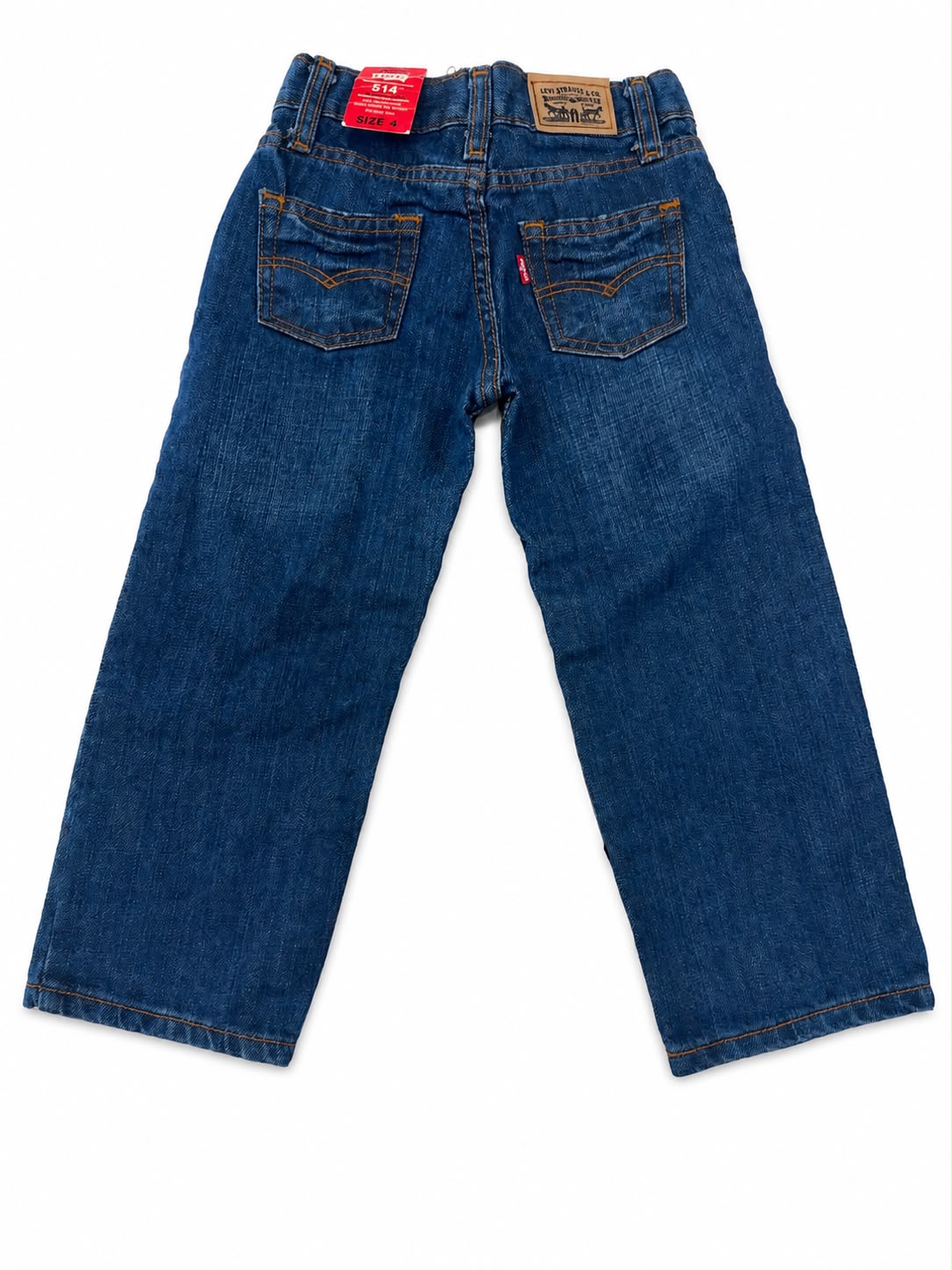 Pantalón niño mezclilla azul de corte recto