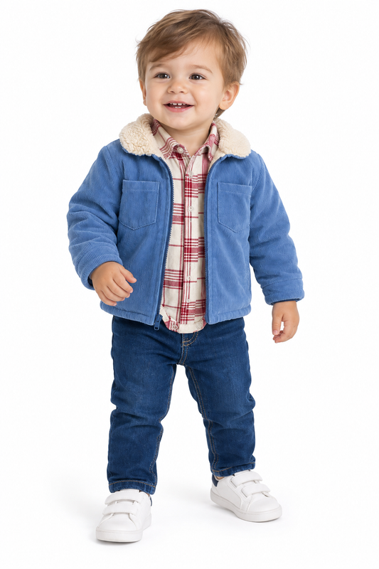 Set niño camisa a cuadros y pantalón de mezclilla