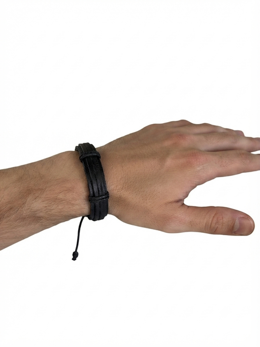 Pulsera Caballero Negra Ajustable 🖤