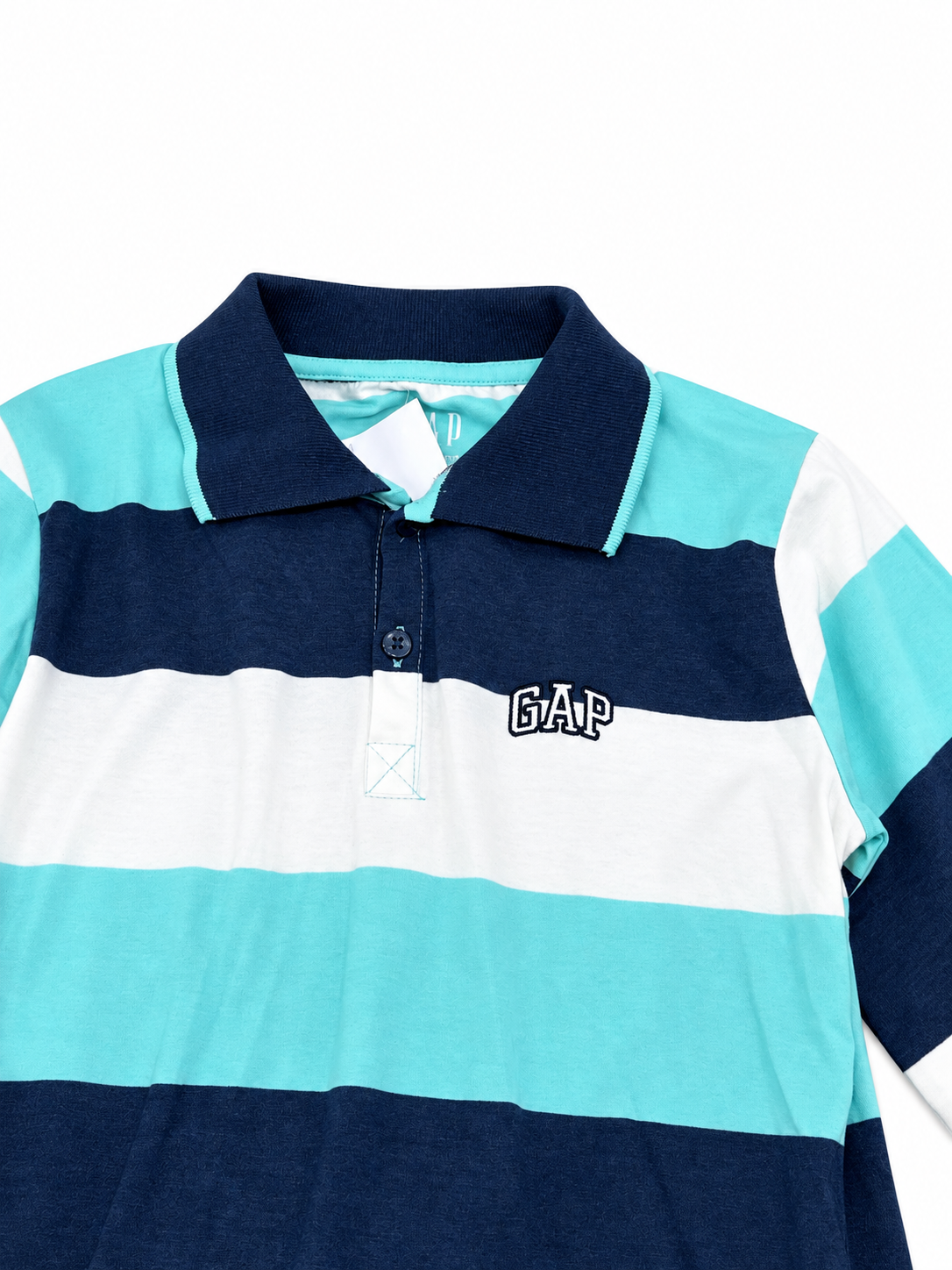 Playera niño tipo polo a rayas
