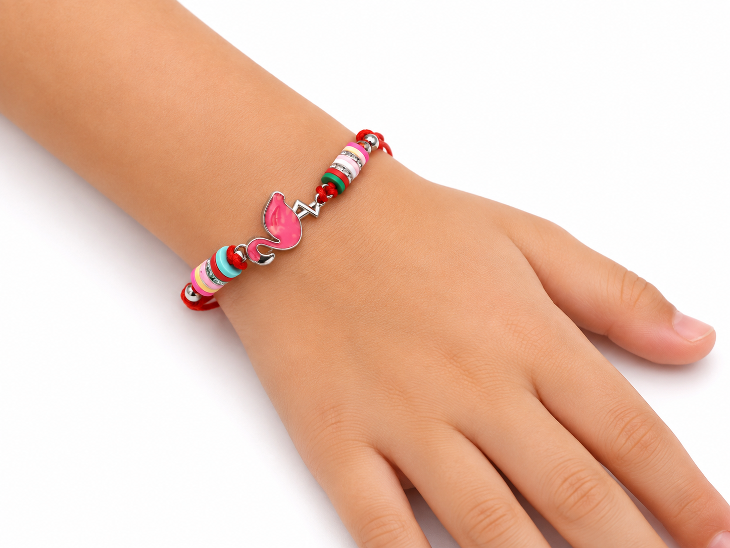 Pulsera niña flamingo multicolor 🦩💗