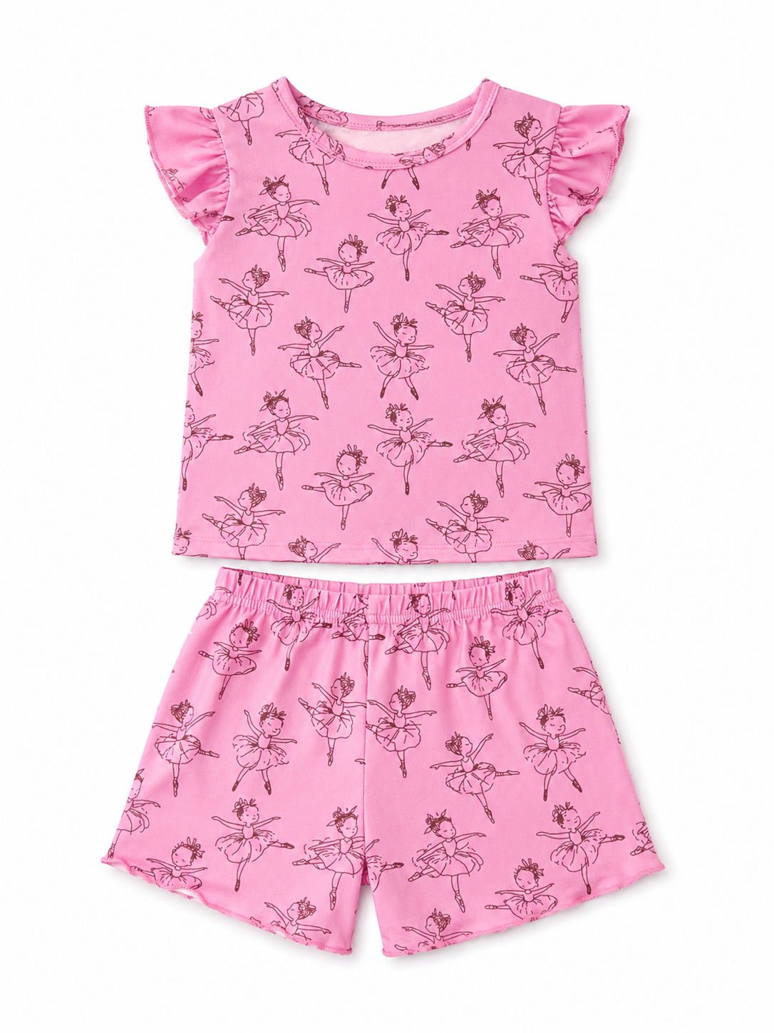 Set niña blusa y short rosa estampado valeriana