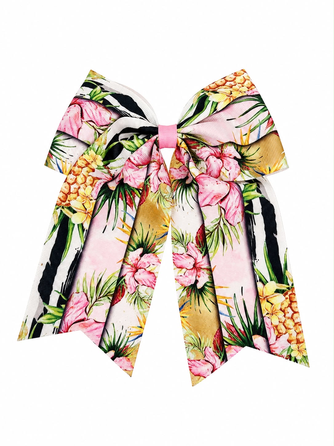 Moño niña tropical floral con tirantes largos 🎀🌺