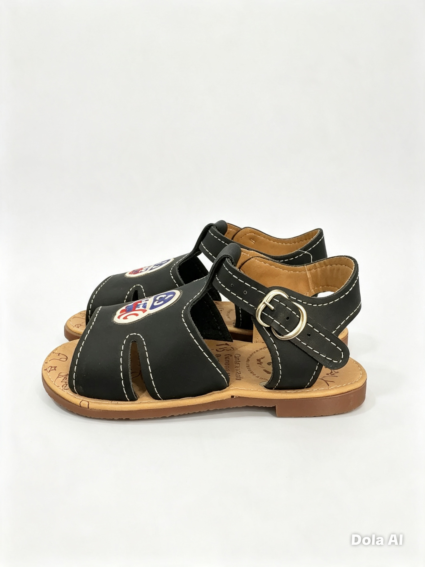 Huaraches niño OFERTA diseño héroe en color negro
